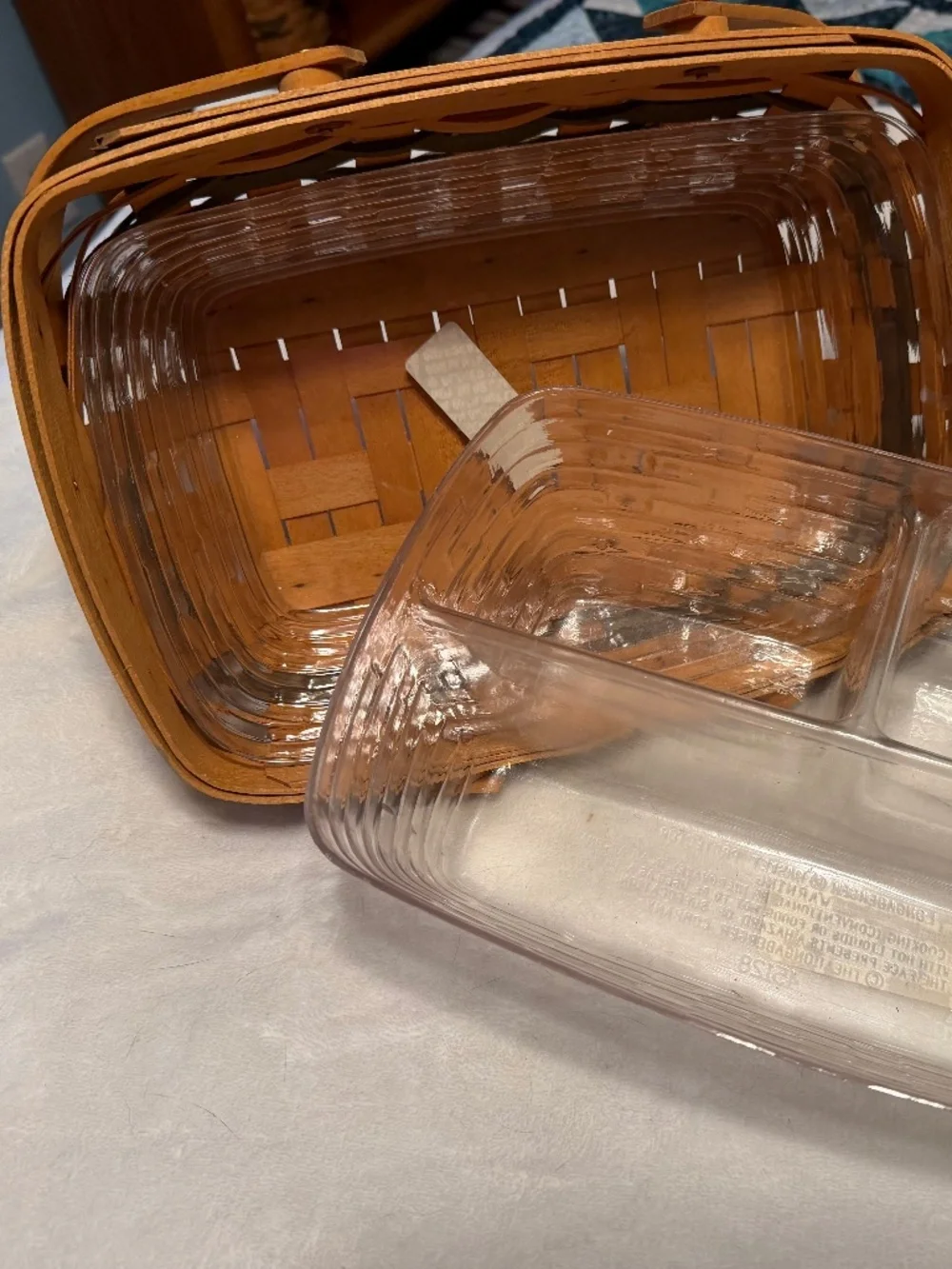Longberger Holiday Cheer Rectangle 1996 Basket/Protector